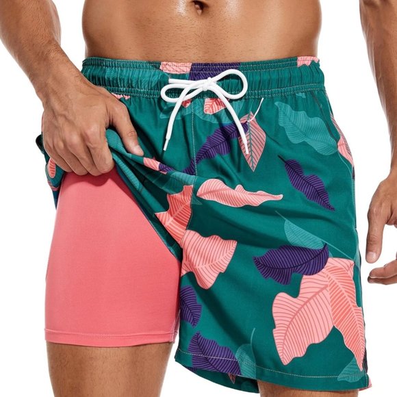 Men's swim trunks, compression liner, 5 inch, zipper pocket by Silkworld 3XL - Picture 4 of 5